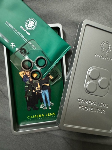 محافظ لنز دوربین گرین لاین مدل HD Plus مناسب برای گوشی موبایل اپل iPhone 15 Pro / 15 Pro Max